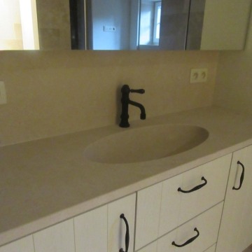 massieve lavabo in witsteen simyra brossato