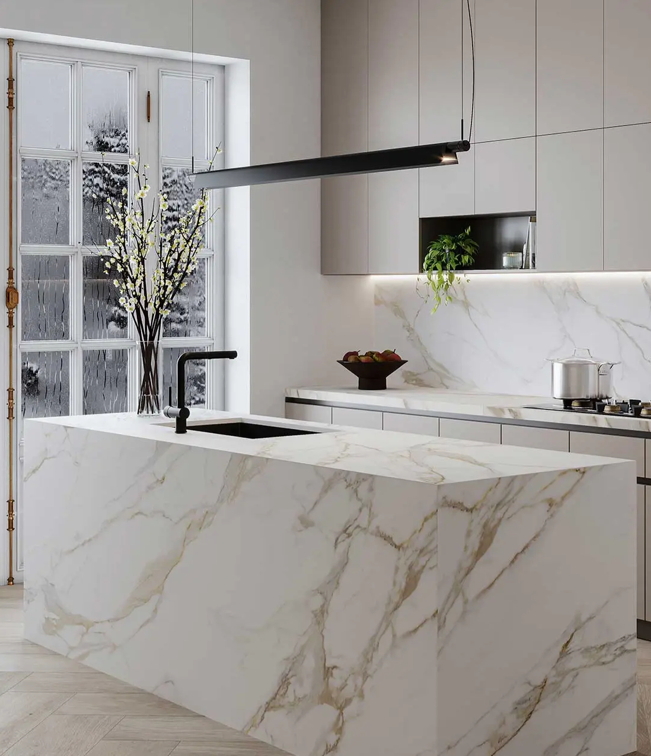 Neolith Classstone Calacatta Roma Kitchen